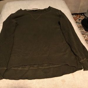 Olive green mesh sweater